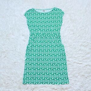 Boden green print pocket dress